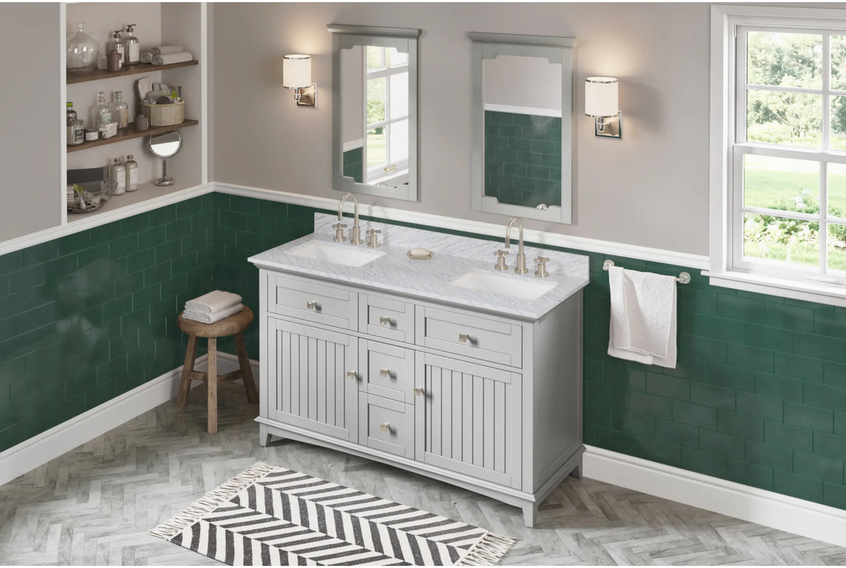 Savino 60'' Grey Vanity, double bowl VN2SAV-60-GR-NT