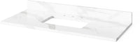 Chatham 48'' White Vanity, Calacatta Vienna Quartz Vanity Top, undermount rectangle bowl VKITCHA48WHCQR