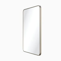 2nd Gen Metal Mirrors 22'' W x 1'' D x 30'' H Satin Nickel Rounded Rectangle Metal Frame Mirror VMIR-METR-22SN