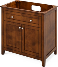 Chatham 36'' Chocolate Vanity, White Carrara Marble Vanity Top, undermount rectangle bowl VKITCHA36CHWCR