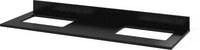 Chatham 60'' White Vanity, double bowl, Black Granite Vanity Top, two undermount rectangle bowls VKITCHA60WHBGR