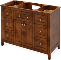 Chatham 48'' Chocolate Vanity, Black Granite Vanity Top, undermount rectangle bowl VKITCHA48CHBGR