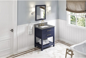 Wavecrest 30'' Vanity, undermount rectangle bowl