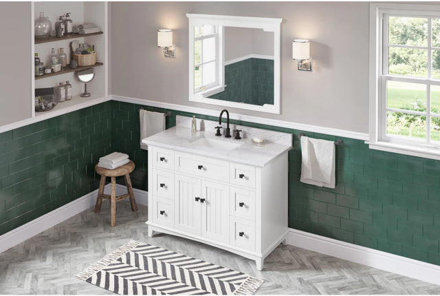 Savino 48'' White Vanity VN2SAV-48-WH-NT