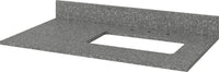 Astoria 36'' Grey Vanity, right offset, Boulder Cultured Marble Vanity Top, undermount rectangle bowl VKITAST36GRBOR