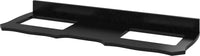 Clairemont 60'' Nutmeg Vanity, double bowl, -only Black Granite Vanity Top, two undermount rectangle bowls VKITCLA60NUBGR