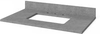 Wavecrest 36'' White Vanity, Steel Grey Cultured Marble Vanity Top, undermount rectangle bowl VKITWAV36WHSGR