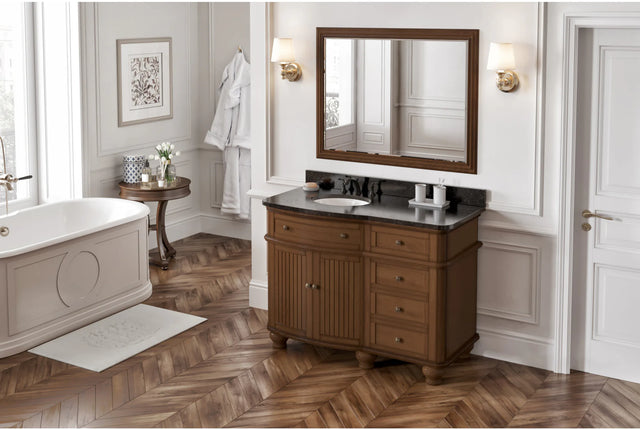 Compton 48'' Vanity, -only Black Granite Vanity Top, undermount oval bowl