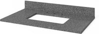 Wavecrest 36'' Hale Blue Vanity, Boulder Cultured Marble Vanity Top, undermount rectangle bowl VKITWAV36BLBOR