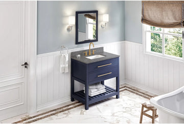 Wavecrest 36'' Vanity, undermount rectangle bowl