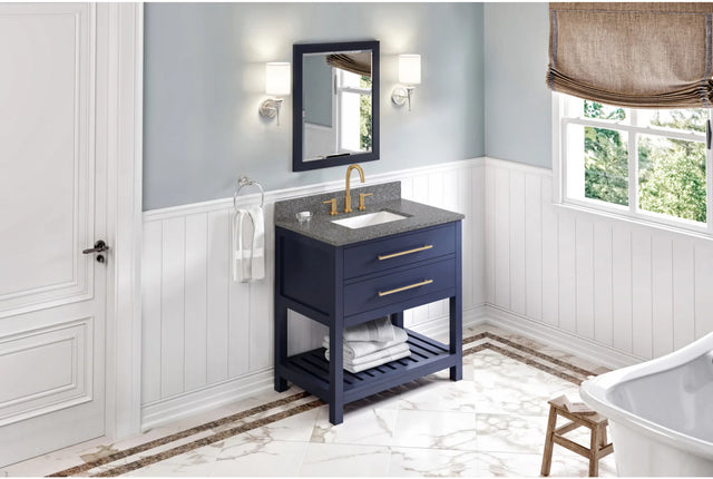 Wavecrest 36'' Vanity, undermount rectangle bowl