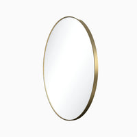 2nd Gen Metal Mirrors 30'' x 1'' Satin Bronze Circular Metal Frame mirror VMIR-METC-30SBZ