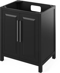 Cade 30'' Black Vanity, Black Granite Vanity Top, undermount rectangle bowl VKITCAD30BKBGR