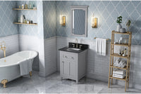 Chatham 24'' Grey Vanity, Black Granite Vanity Top, undermount rectangle bowl VKITCHA24GRBGR