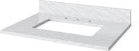 Astoria 30'' White Vanity, White Carrara Marble Vanity Top, undermount rectangle bowl VKITAST30WHWCR