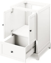 Addington 24'' Grey Vanity, Calacatta Vienna Quartz Vanity Top, undermount rectangle bowl VKITADD24GRCQR