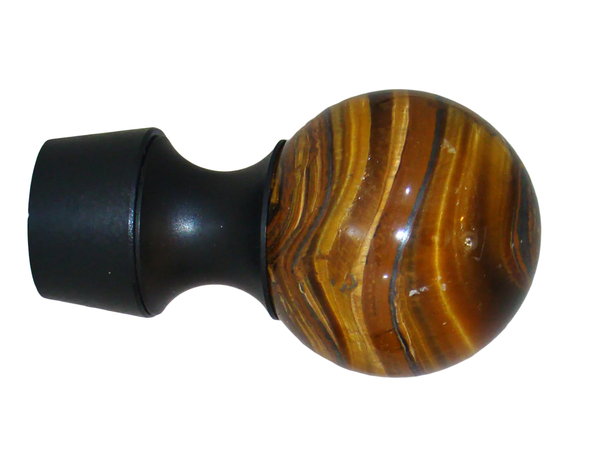 Myterra Gemstone Banded Tiger Eye Bolt Hook