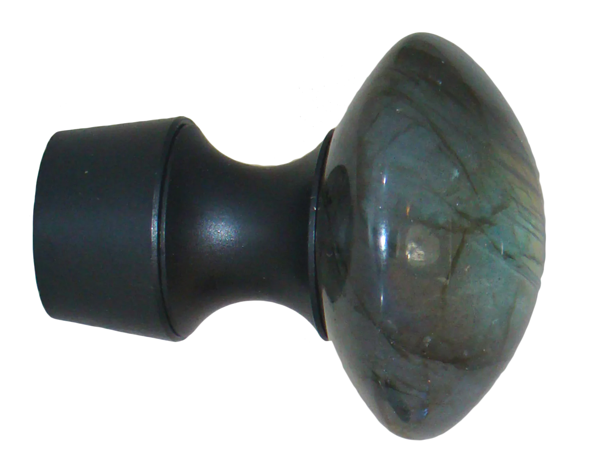 Myterra Gemstone Mineral Stone Labradorite Disk Bolt Hook