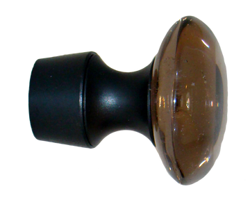 Myterra Gemstone Mineral Stone Smokey Quartz Disk Bolt Hook