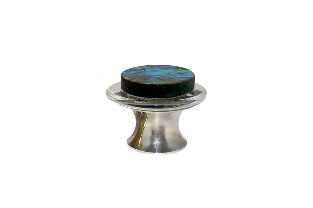 Abalone Shell on Black Granite Cabinet Knob CABAG