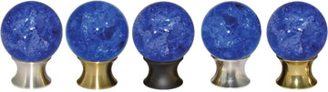 Cobalt Blue Cracked Glass Cabinet Knob COBCG