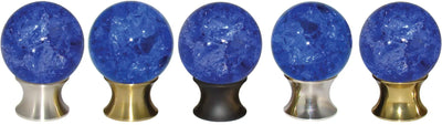 Cobalt Blue Cracked Glass Cabinet Knob COBCG