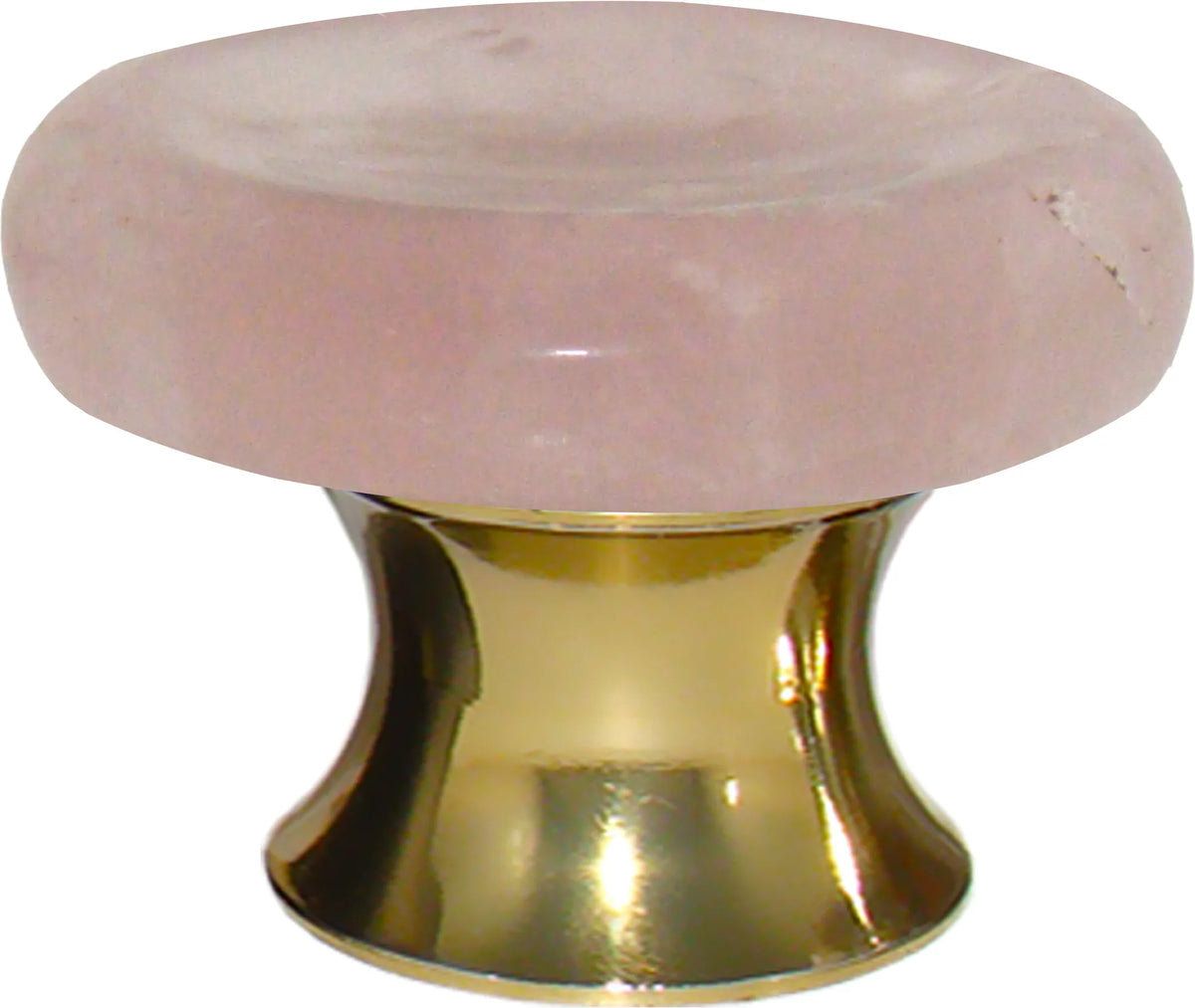 Rose Quartz Worry Stone Cabinet Knob WY.RSQZ