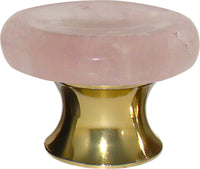 Rose Quartz Worry Stone Cabinet Knob WY.RSQZ