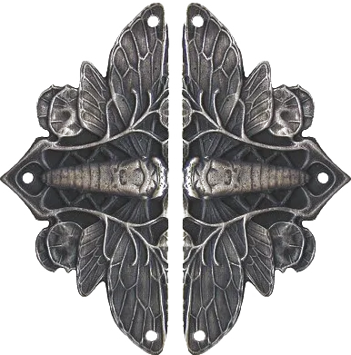 Cicada On Leaves Hinge Plate NHH-920