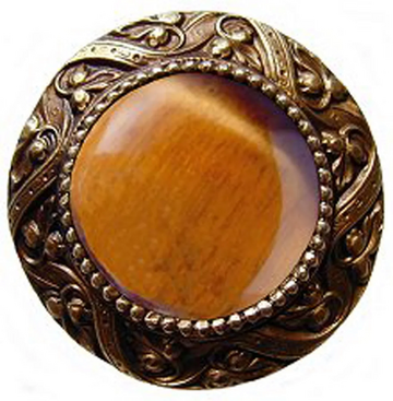 Victorian Jewel Knob /Tiger Eye Natural Stone