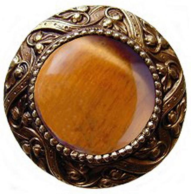 Victorian Jewel Knob /Tiger Eye Natural Stone