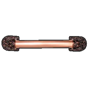 Acanthus Appliance Pull Bar, 16 Inch Drill Center, Antique Copper
