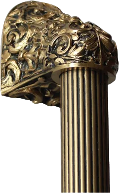 Acanthus Appliance Pull Bar, 16 Inch Drill Center, 24K Satin Gold