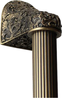 Florid Leaves Fluted Bar - 12'' Drill Centers