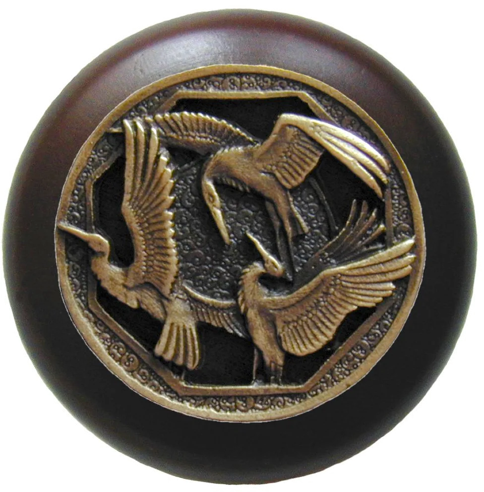 Crane Dance/Dark Walnut Knob