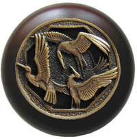 Crane Dance/Dark Walnut Knob