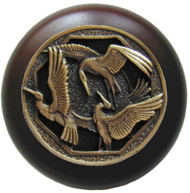Crane Dance/Dark Walnut Knob