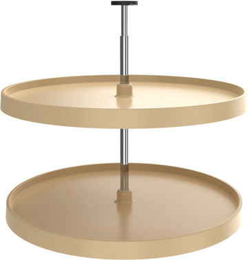 Rev-A-Shelf 28 in Almond Polymer Full Circle Lazy Susans 2-Shelf 3072-28-15-52