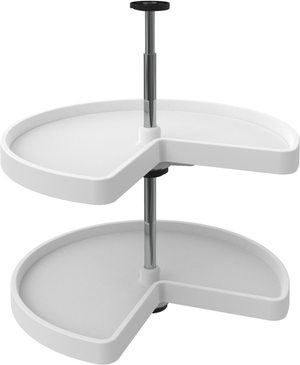 Rev-A-Shelf 24 in Polymer Kidney Lazy Susans 2-Shelf 3472-24-52