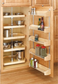 Rev-A-Shelf 20 in Wood Pantry D-Shape Lazy Susans 4265-20-52