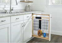 Rev-A-Shelf 3 in Towel Bar Base Filler Pullout Soft-Close 432TB-BFBBSC