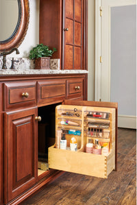Rev-A-Shelf 24 in Wood Vanity Sink Base Storage Organizer 441-VSBSC-1