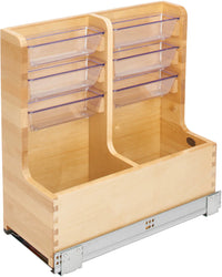 Rev-A-Shelf 24 in Wood Vanity Sink Base Storage Organizer 441-VSBSC-1