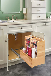 Rev-A-Shelf 24 in Wood Vanity Sink Base Storage Organizer 441-VSBSC-1