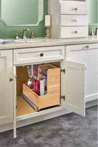 Rev-A-Shelf 24 in Wood Vanity Sink Base Storage Organizer 441-VSBSC-1