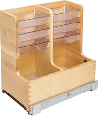 Rev-A-Shelf 30 in Wood Vanity Sink Base Storage Organizer 441-15VSBSC-1