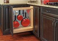 Rev-A-Shelf 8 in Stainless Steel Base Cabinet Organizer w/Soft-Close 444-BCSC-8SS