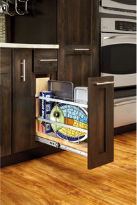 Rev-A-Shelf 5 in Tray Divider, Foil & Wrap Organizer Soft-Close 447-BCBBSC