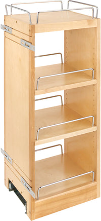 Rev-A-Shelf 9 in Wood Pull Out Wall Organizer w/Soft Close 448-BBSCWC-9C