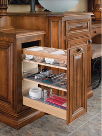 Rev-A-Shelf 8 in W X 25 in H Wood Vanity Base Organizer w/Soft-Close 448-VC25SC-8